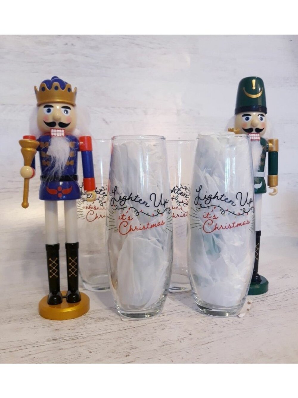 Lighter Up Its Christmas Winter Party Holiday Set of 4 Tall Shot Glasses